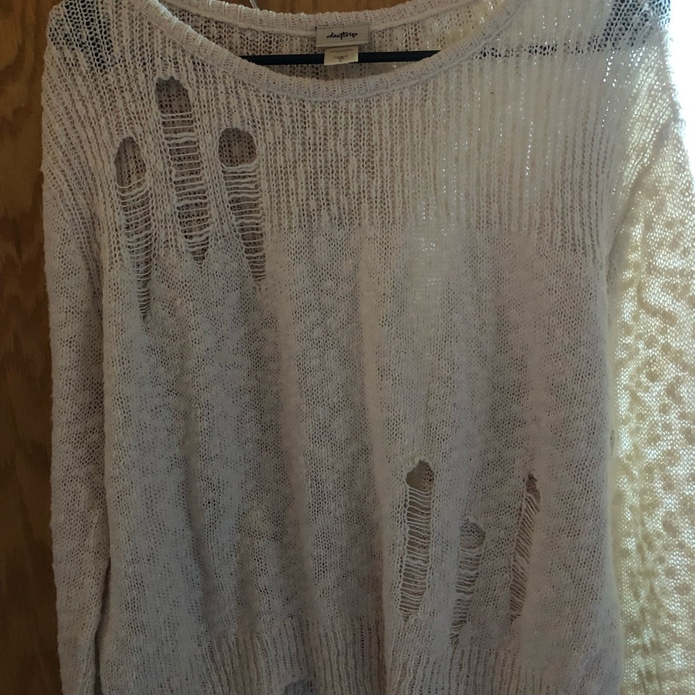 Distressed sweater